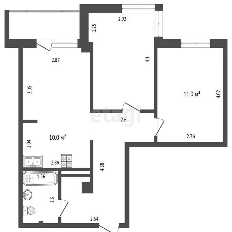 3-комнатная квартира: Якутск, улица Халтурина, 34/2 (50.3 м) - Фото 1