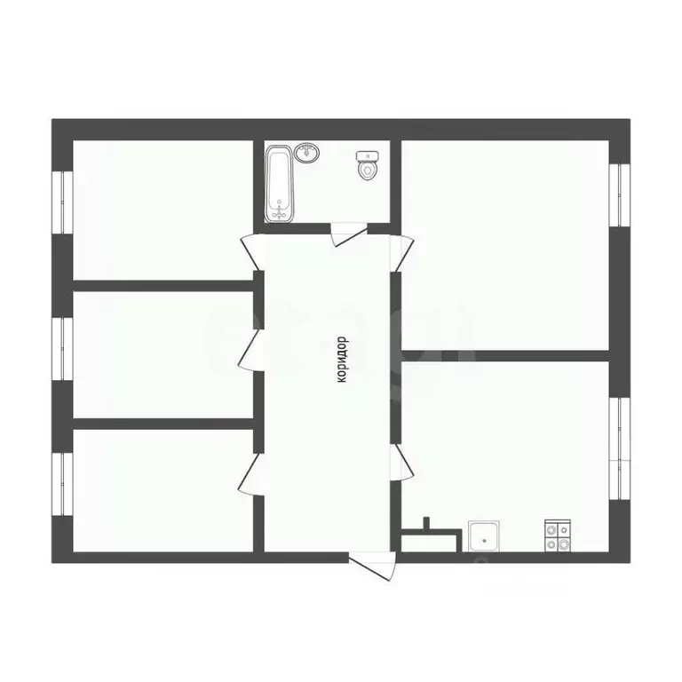 4-к кв. Бурятия, Северобайкальск ул. Громова, 12 (101.2 м) - Фото 2