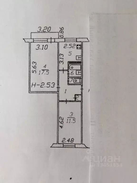 2-к кв. Ивановская область, Иваново ул. Шубиных, 29Б (44.2 м) - Фото 1