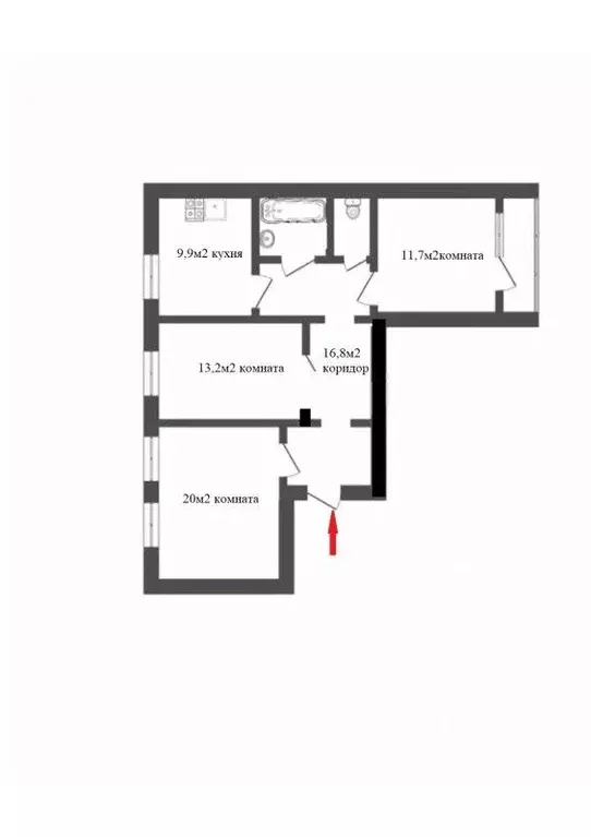 3-к кв. Санкт-Петербург Морская наб., 45 (75.2 м) - Фото 1