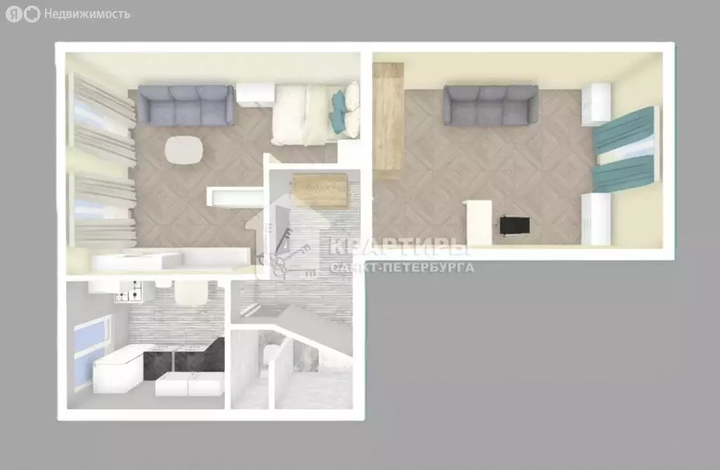 2-комнатная квартира: Санкт-Петербург, набережная реки Фонтанки, 156 ... - Фото 2