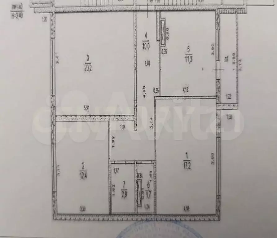 3-к. квартира, 75,7 м, 1/9 эт. - Фото 0