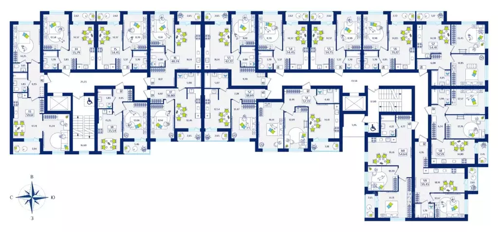 1-к кв. Калининградская область, Зеленоградск  (42.27 м) - Фото 2