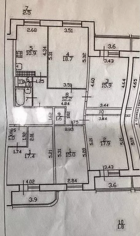 4-к. квартира, 97,5 м, 4/9 эт. - Фото 0