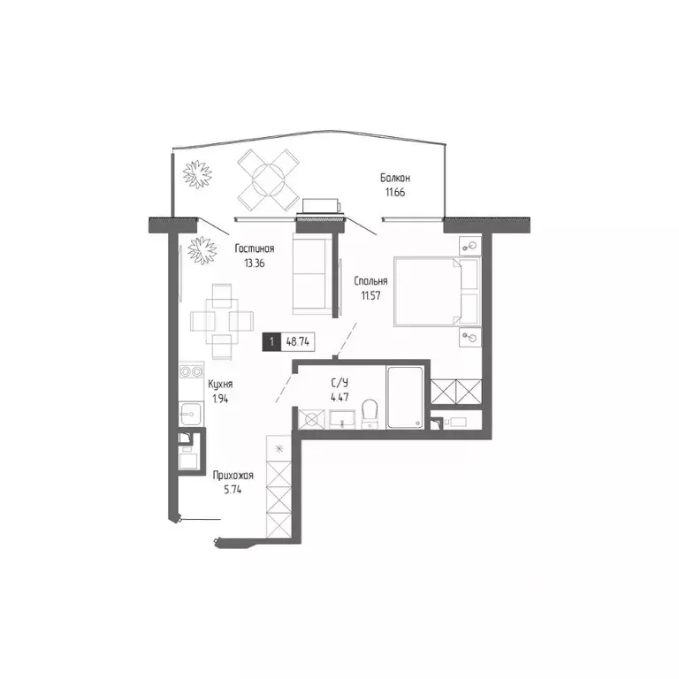 1-к кв. Крым, Алушта Профессорский Уголок мкр, Крымская Резиденция ... - Фото 1