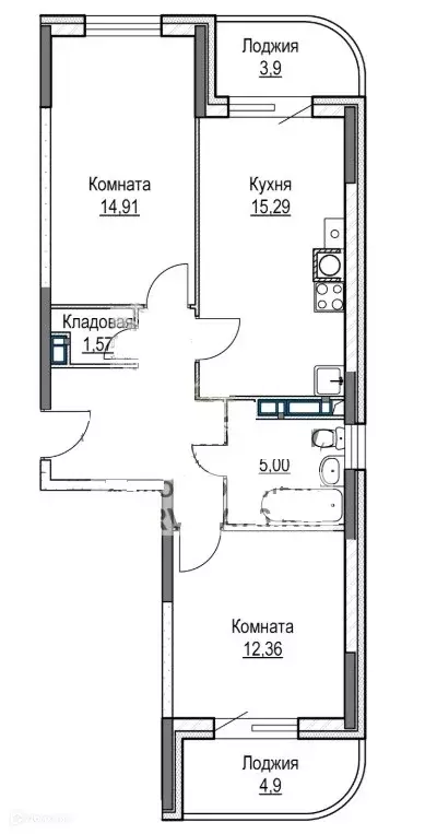 Продаётся 2-к квартира, 67.24 м - Фото 0