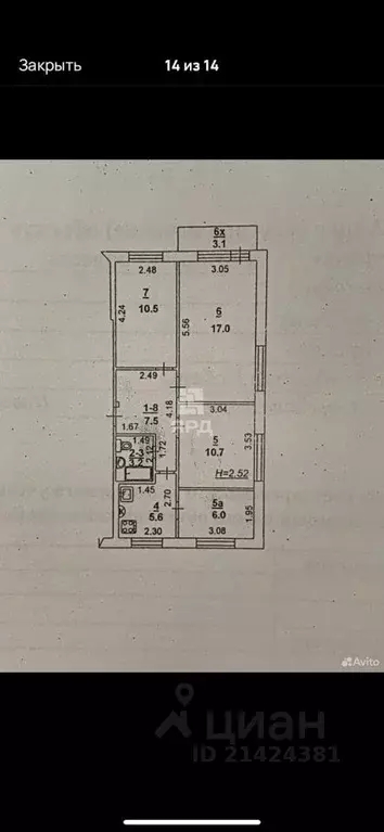 4-к кв. Ростовская область, Ростов-на-Дону просп. 40-летия Победы ... - Фото 2