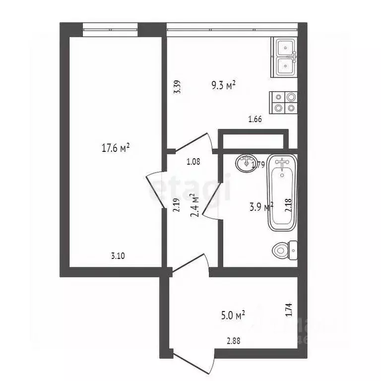 1-к кв. Краснодарский край, Анапа ул. Ленина, 146 (39.0 м) - Фото 1