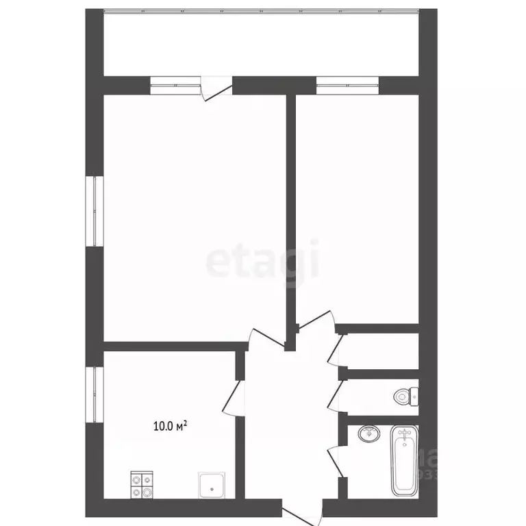 2-к кв. Тюменская область, Тюмень ул. Червишевский Тракт, 33 (48.0 м) - Фото 1