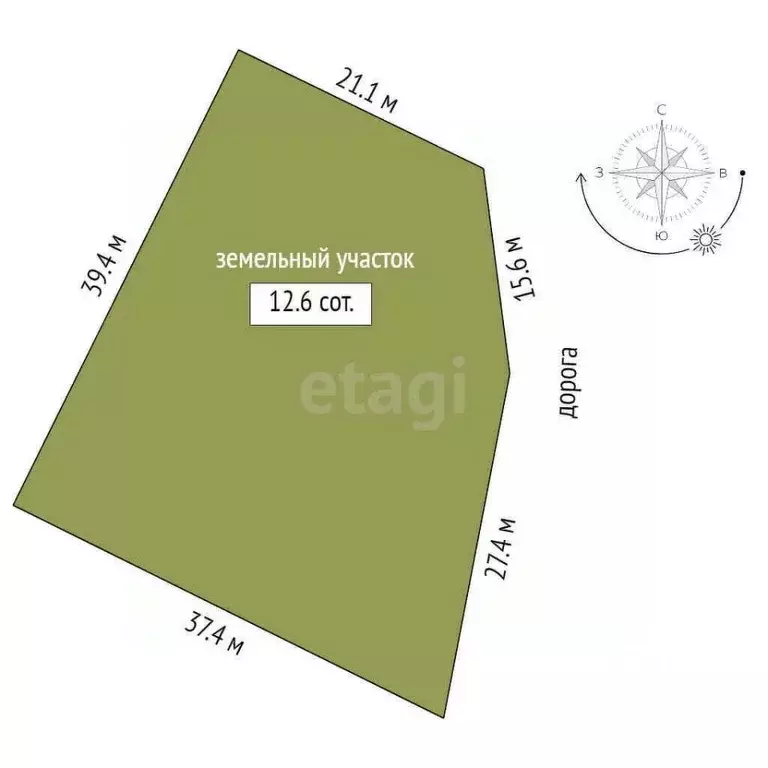 Участок в Саха (Якутия), Якутск проезд Сапфировый, 1 (12.6 сот.) - Фото 1