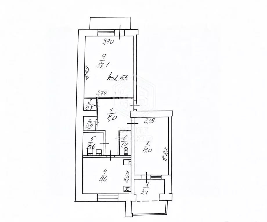 2-к кв. Севастополь ул. Хрусталева, 173 (54.9 м) - Фото 2