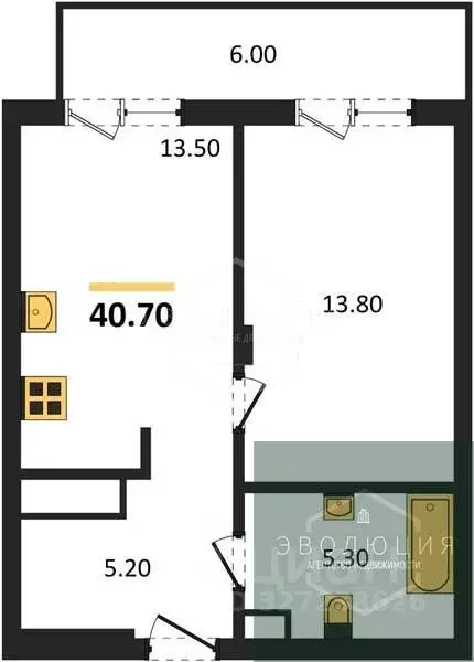 1-к кв. Калининградская область, Пионерский пос. Рыбное, Мо ре жилой ... - Фото 2