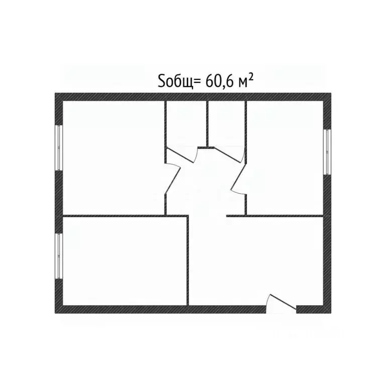 2-к кв. Брянская область, Клинцы Октябрьская ул., 7 (60.6 м) - Фото 2