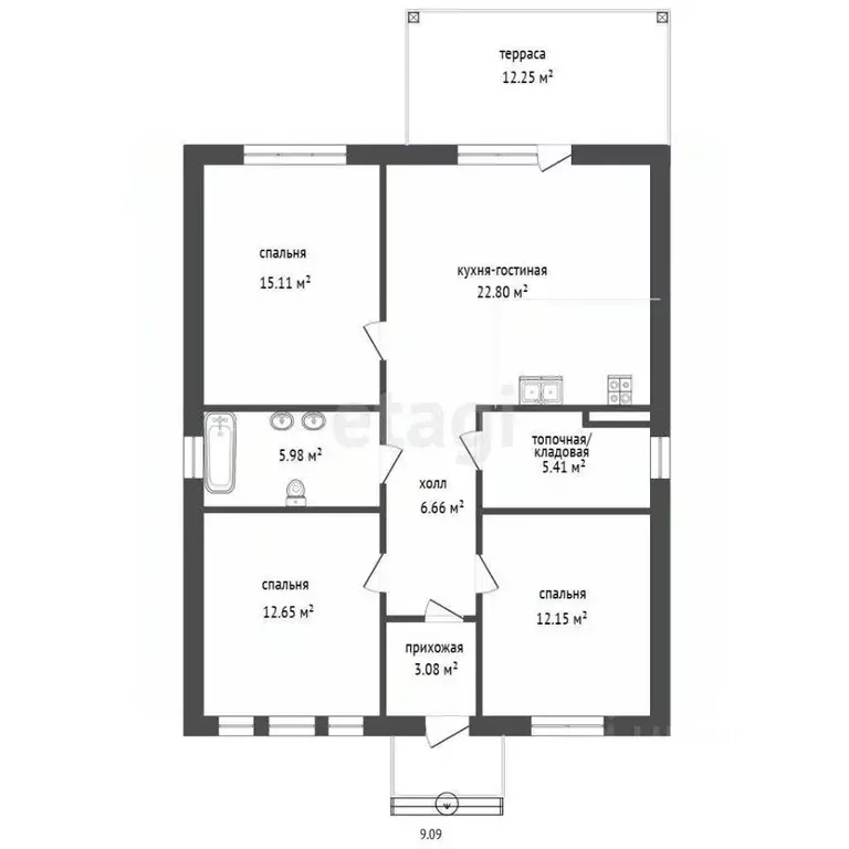 Дом в Мордовия, Рузаевский район, пос. Левженский  (96 м) - Фото 1