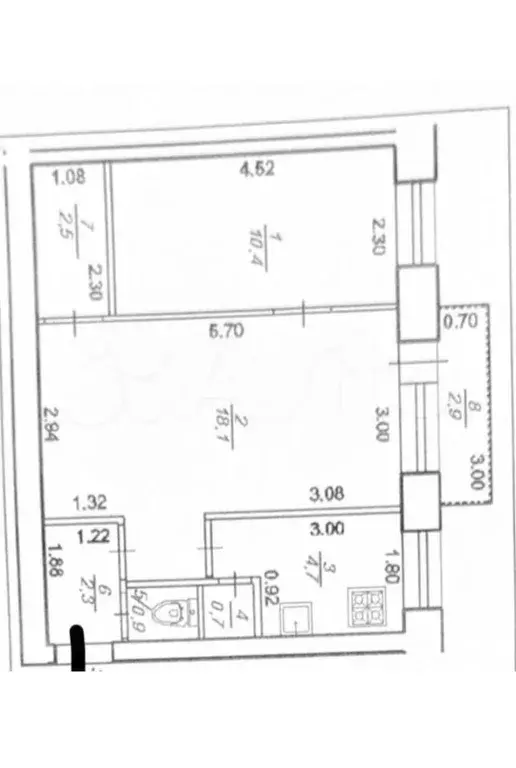 2-к кв. Башкортостан, Уфа просп. Октября, 103 (39.6 м) - Фото 1