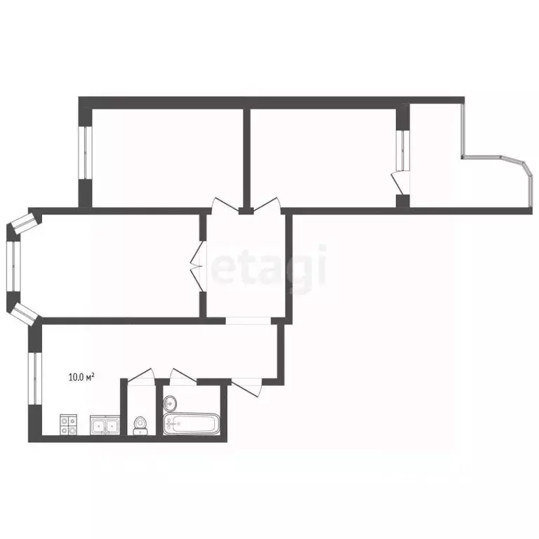 3-к кв. Москва ул. Верхние Поля, 40К1 (78.9 м) - Фото 2