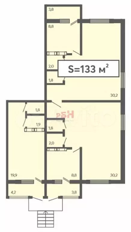 Продам помещение с арендаторами в Спутнике, 133 м - Фото 0