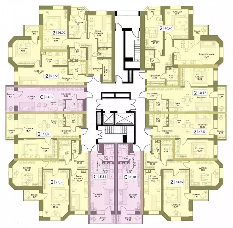 1-к. квартира, 47,4 м, 14/17 эт. - Фото 1