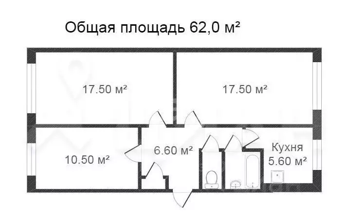 3-к кв. Алтайский край, Барнаул Докучаево мкр, ул. Шукшина, 1 (64.0 м) - Фото 0