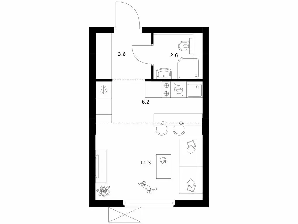 Квартира-студия: Мытищи, ЖК Ярославский Квартал (23.7 м) - Фото 1