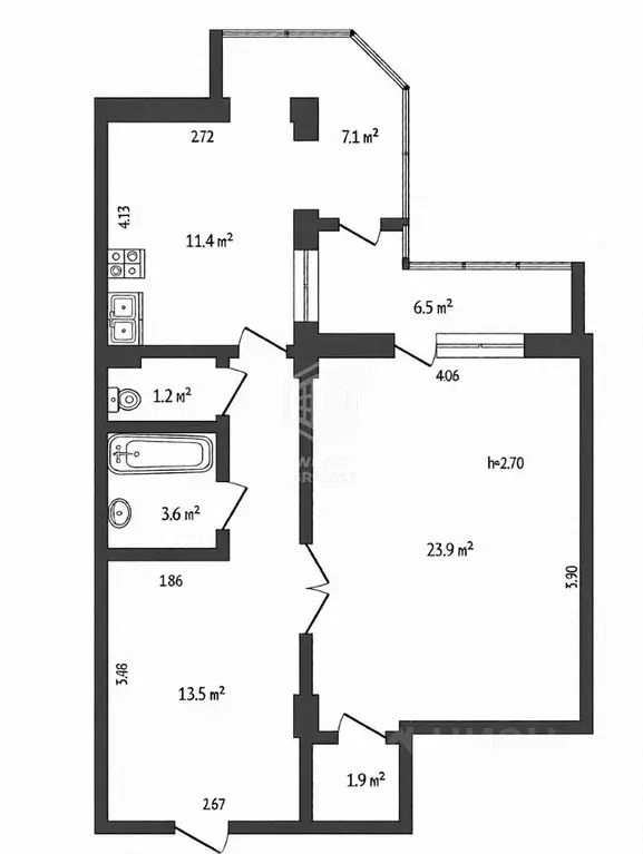2-к кв. Крым, Ялта ул. Красноармейская, 40 (70.0 м) - Фото 2