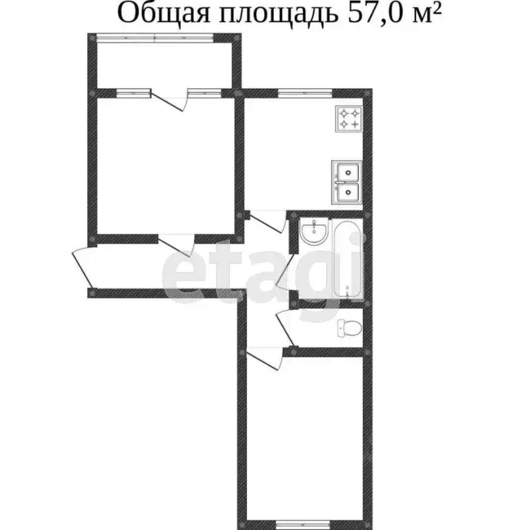 2-к кв. Челябинская область, Миасс ул. Колесова, 15 (56.5 м) - Фото 2