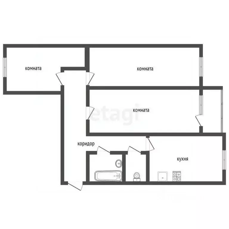 3-к кв. Воронежская область, Воронеж ул. 45-й Стрелковой Дивизии, ... - Фото 2