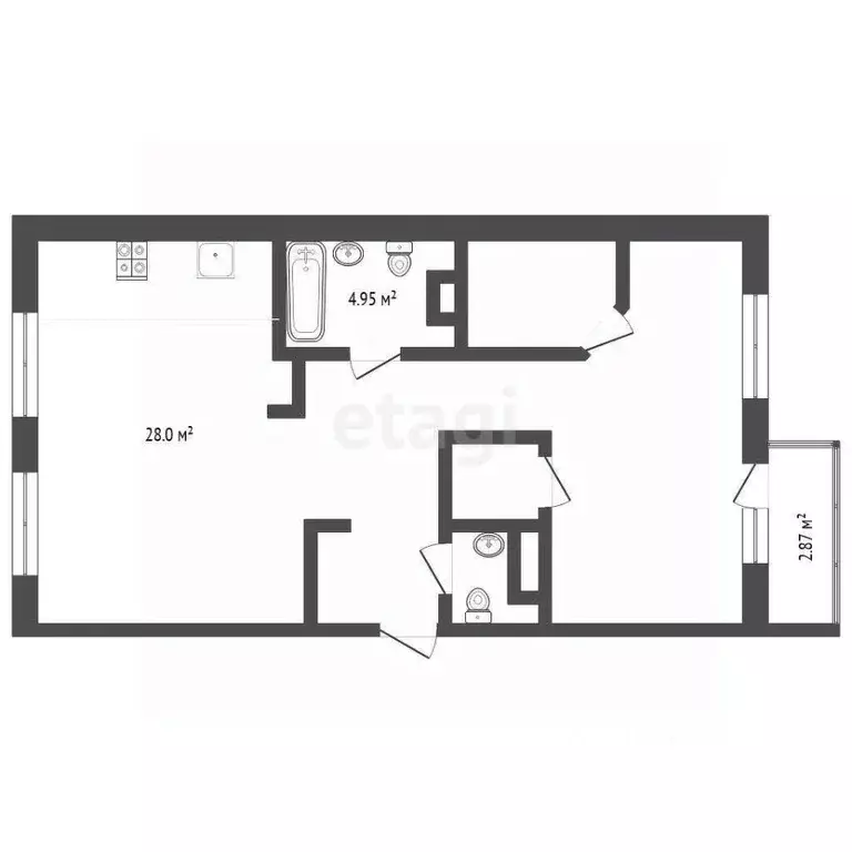 2-к кв. Тюменская область, Тюмень проезд Тихий, 2 (75.3 м) - Фото 2