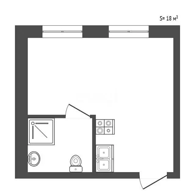 Квартира-студия: Санкт-Петербург, Большая Пушкарская улица, 23 (18 м) - Фото 2