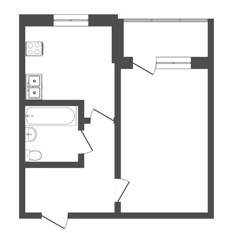 2-комнатная квартира: Тюмень, Депутатская улица, 112 (57 м) - Фото 0