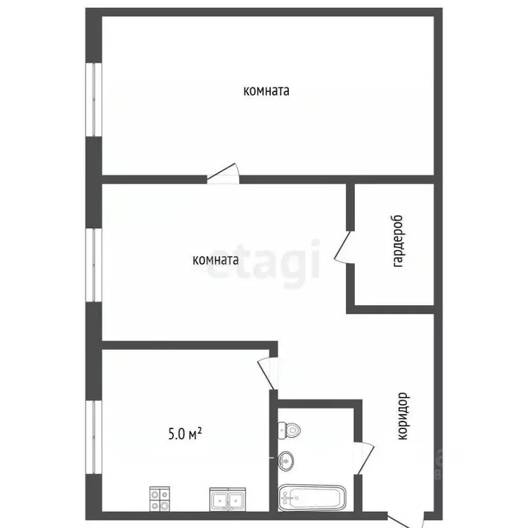 2-к кв. Алтайский край, Барнаул ул. Эмилии Алексеевой, 46 (43.9 м) - Фото 2