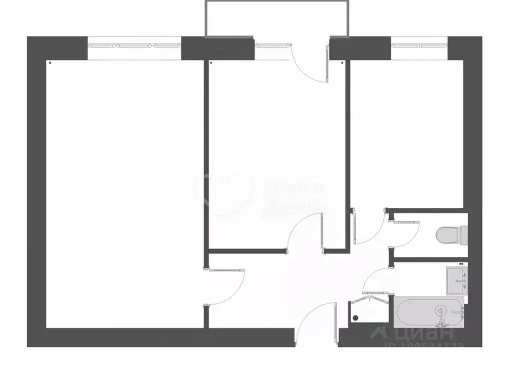 2-к кв. Волгоградская область, Волгоград ул. Дзержинского, 10 (49.2 м) - Фото 1