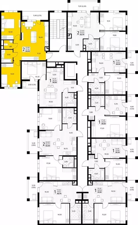 2-комнатная квартира: Сукко, жилой комплекс Кипарис (60 м) - Фото 2