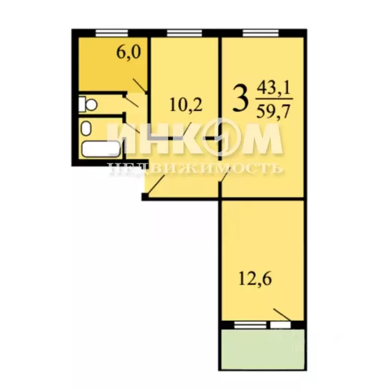 Комната Москва Дубнинская ул., 26К5 (10.2 м) - Фото 0