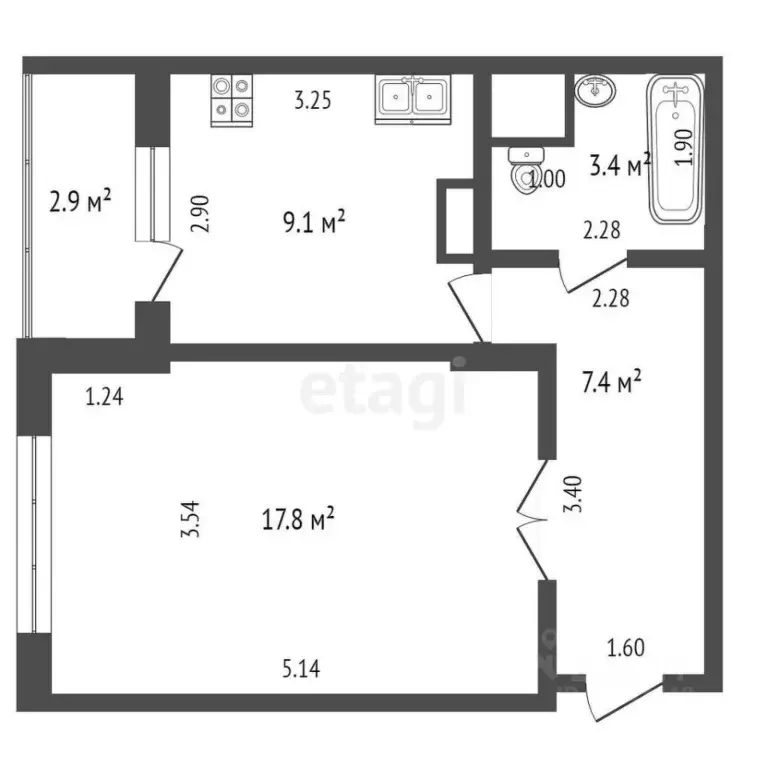 1-к кв. Тюменская область, Тюмень Харьковская ул., 27 (37.7 м) - Фото 1