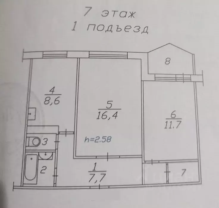 2-к кв. Красноярский край, Красноярск Парашютная ул., 18 (50.0 м) - Фото 0