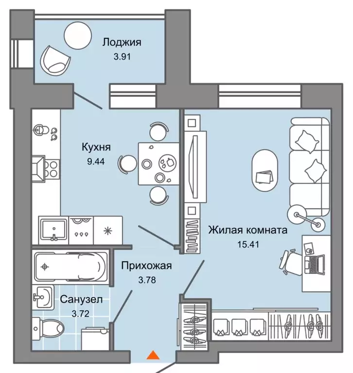 1-к кв. Кировская область, Киров ул. 4-й Пятилетки, 82 (34.0 м) - Фото 0