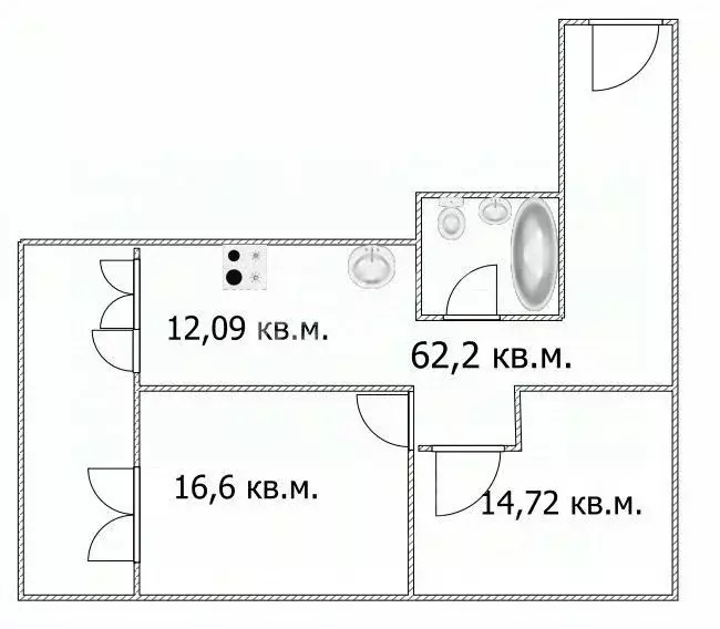 2-к кв. Томская область, Томский район, д. Кисловка, Северный мкр ул. ... - Фото 1