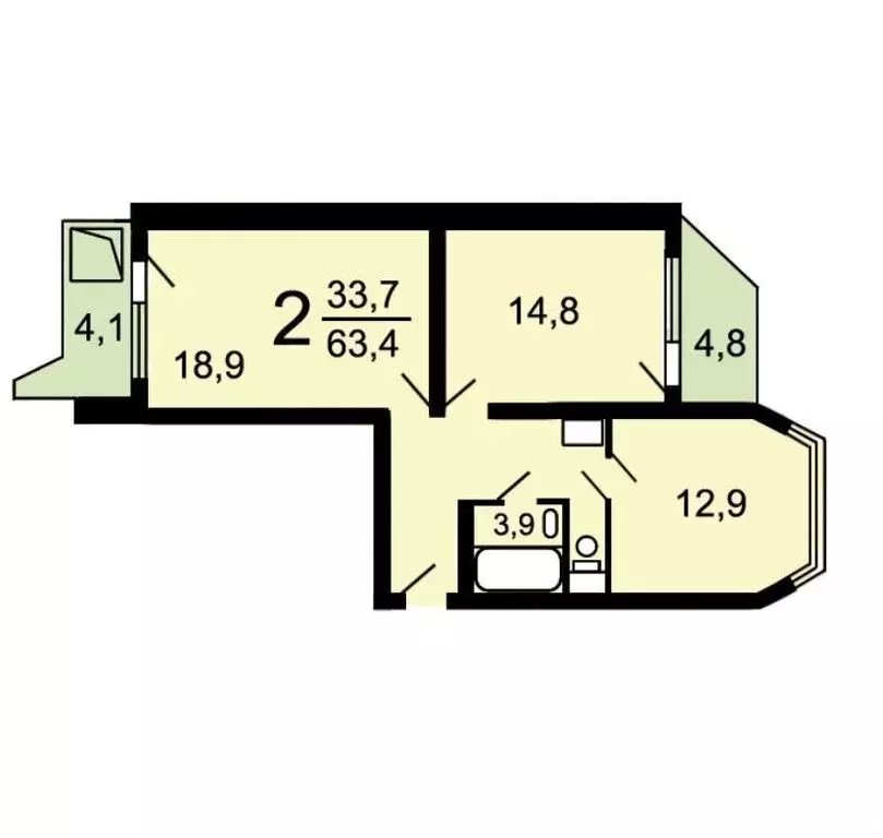 2-комнатная квартира: Москва, Бескудниковский бульвар, 19к2 (63 м) - Фото 1