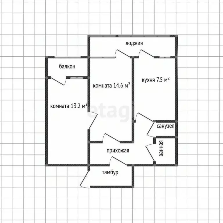 2-к кв. Адыгея, Майкоп ул. Горького, 196 (45.5 м) - Фото 2