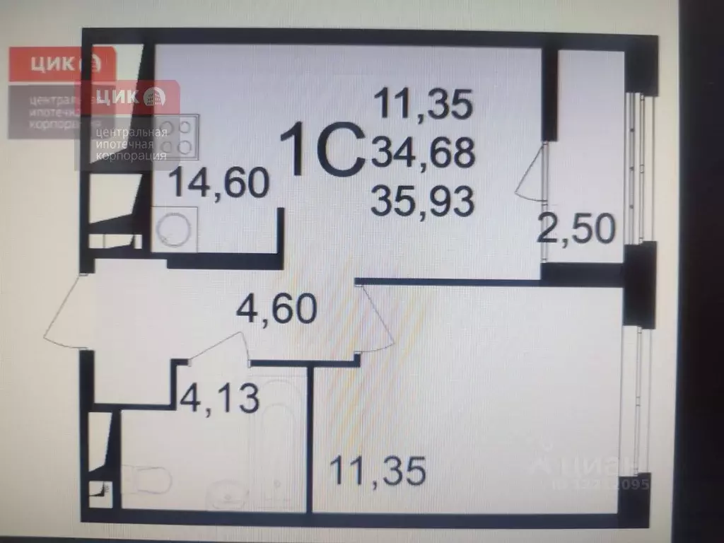 1-к кв. Рязанская область, Рязань ул. Чкалова, 23к1 (35.93 м) - Фото 2