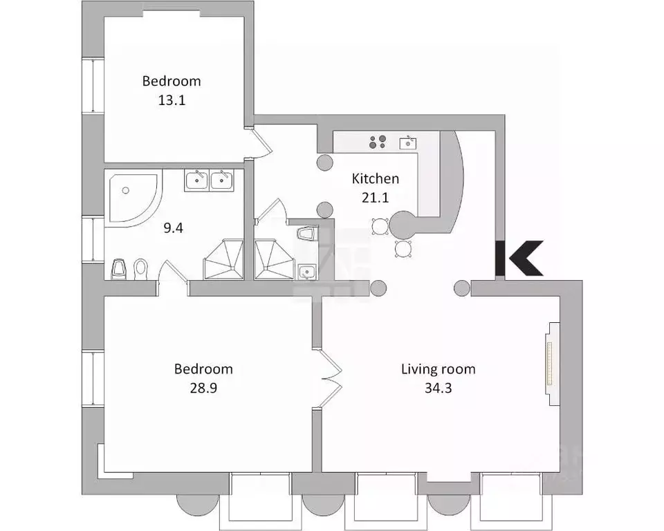3-к кв. Москва Ермолаевский пер., 9 (115.0 м) - Фото 2