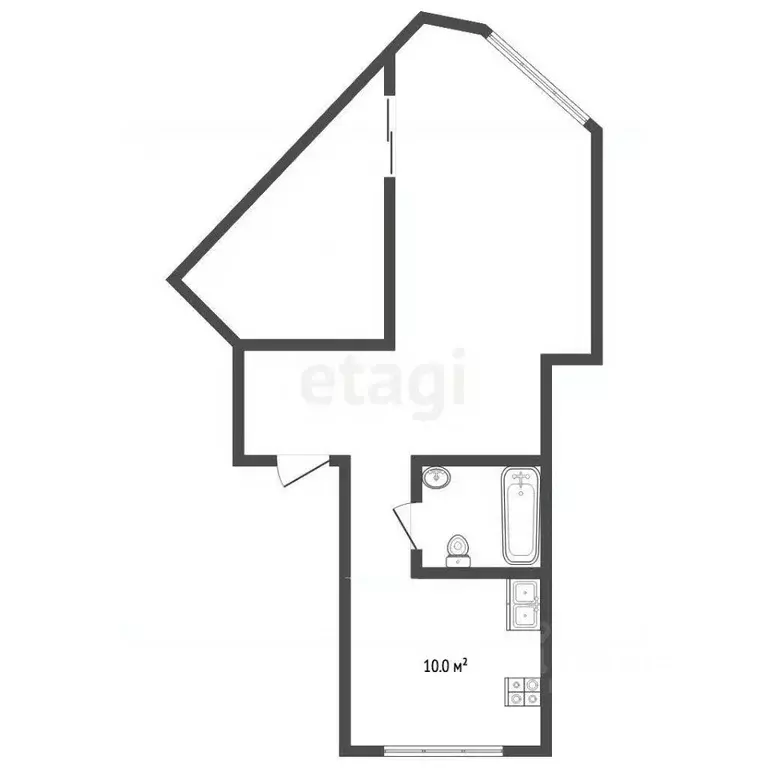 2-к кв. Московская область, Дмитров Рогачевская ул., 39к1 (50.4 м) - Фото 2