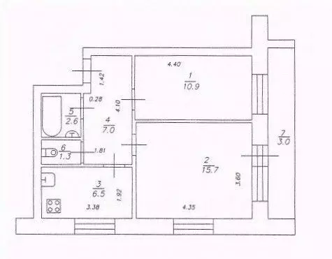 2-к кв. Татарстан, Казань ул. Максимова, 1 (47.7 м) - Фото 1