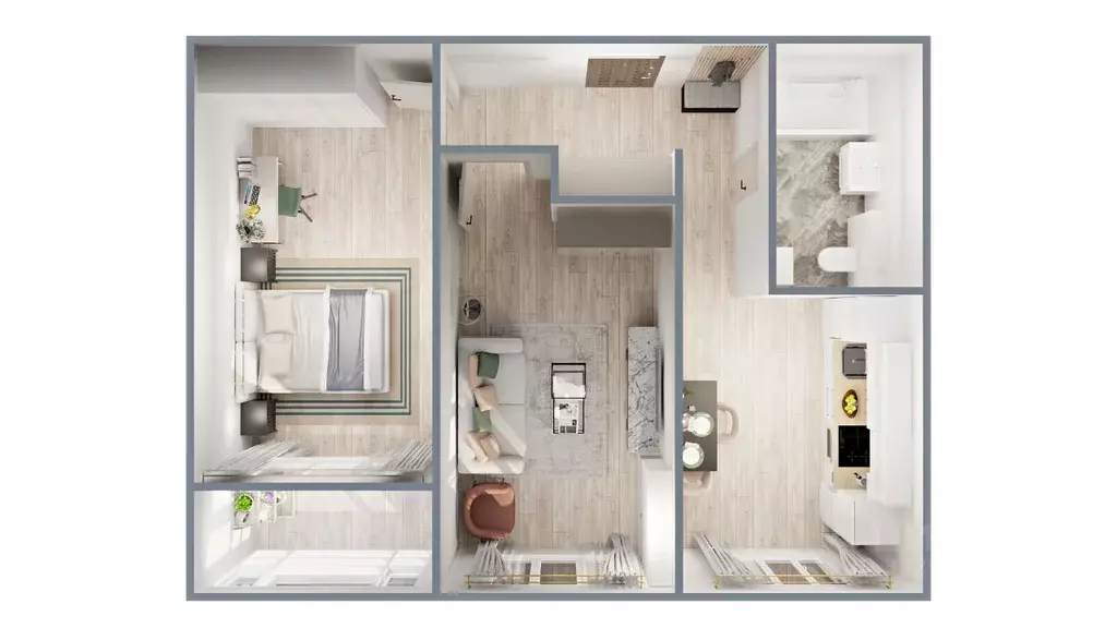 2-к кв. Новосибирская область, Новосибирск Самоцветы жилой комплекс ... - Фото 2