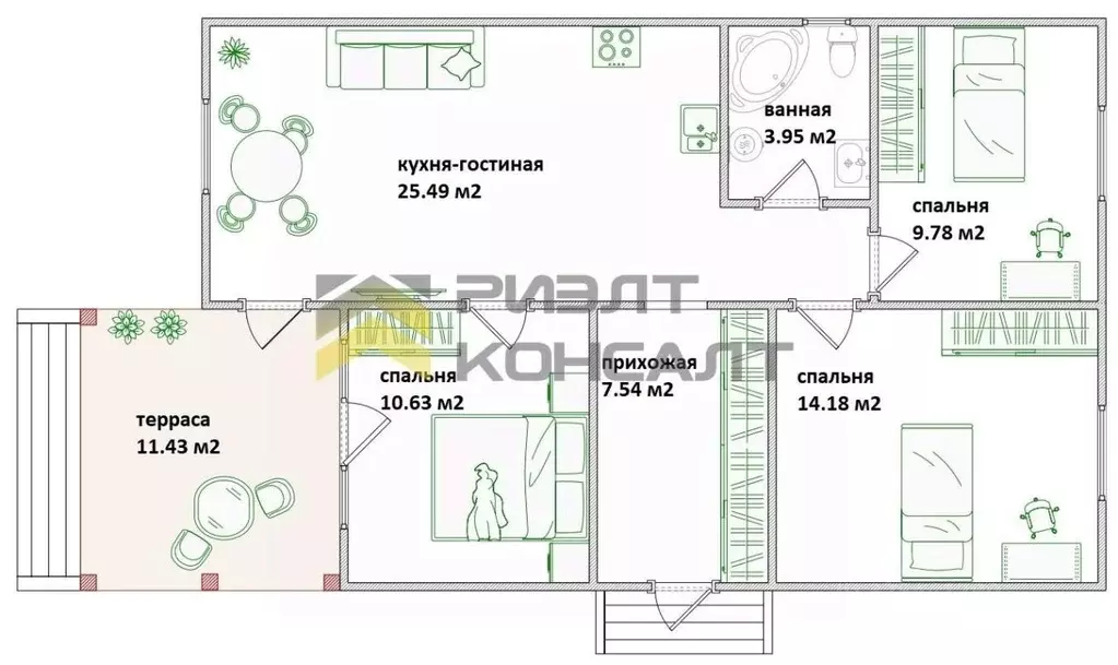 Дом в Омская область, Омск Крона СНТ, аллея Центральная (84 м) - Фото 2