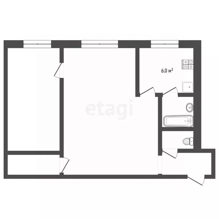 2-к кв. Тюменская область, Тюмень ул. Мельникайте, 97 (44.5 м) - Фото 2