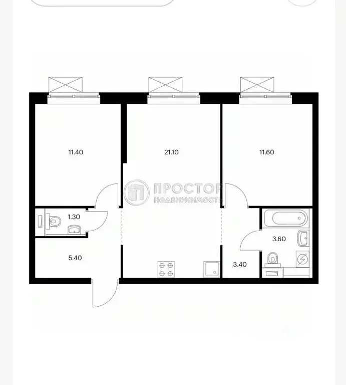2-к кв. Москва Тагильская ул., 3к3 (57.8 м) - Фото 2