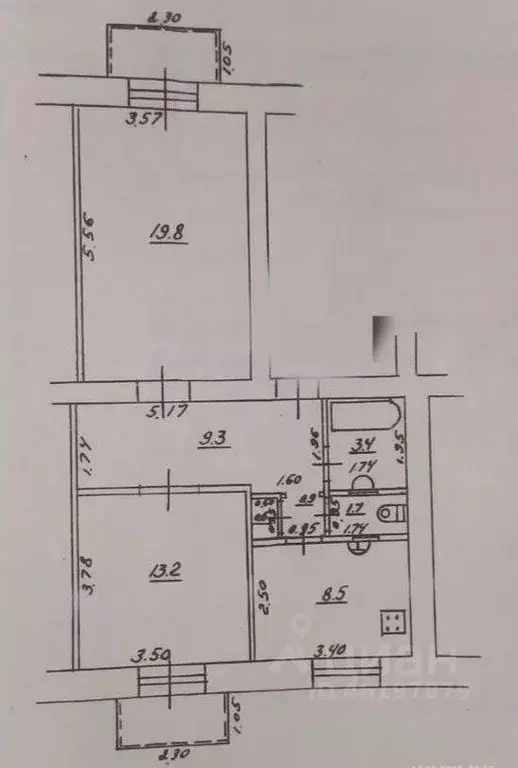 2-к кв. Самарская область, Самара просп. Металлургов, 73 (58.0 м) - Фото 2