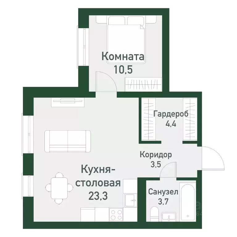 1-к кв. Челябинская область, Челябинский городской округ, пос. ... - Фото 0